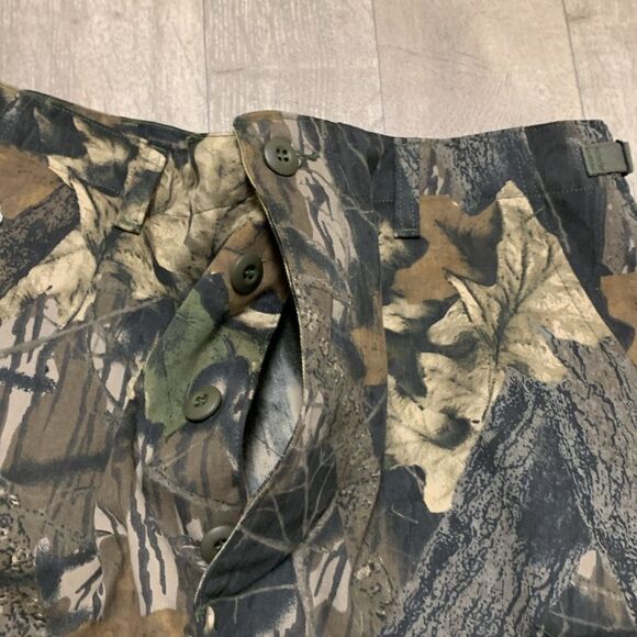 Mens Army‎ Camo Hunting Cargo Tactical Drawstring Button Fly Pants - Picture 5 of 8